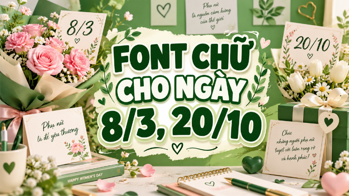 Font chữ cho ngày 8/3, 20/10 và chiến dịch tri ân phụ nữ