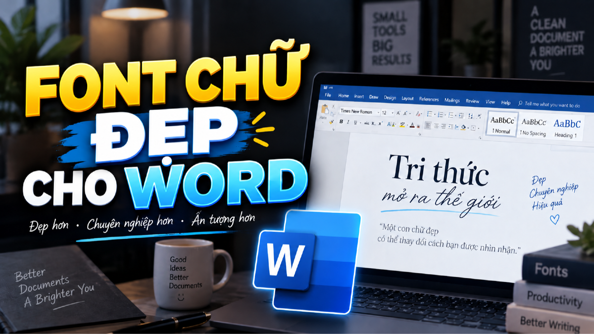 Font chữ đẹp cho Word: báo cáo, tài liệu công ty và hồ sơ chuyên nghiệp