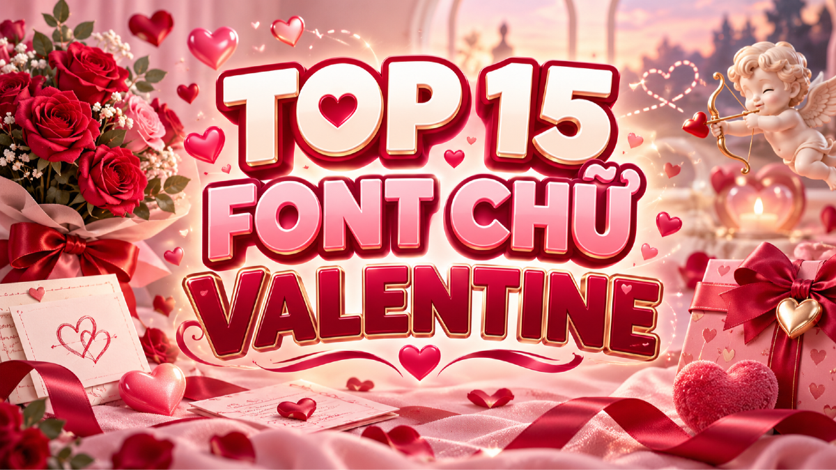 Top 15 font chữ Valentine cho thiệp, banner quà tặng và thương hiệu lãng mạn