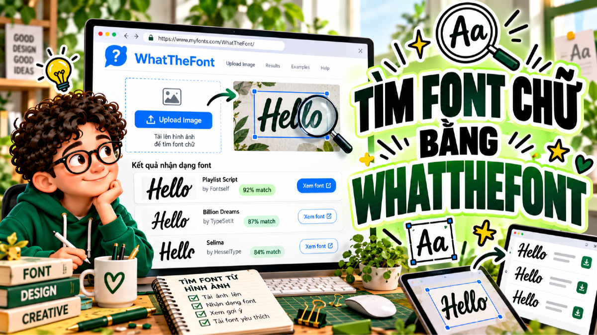 Cách tìm font chữ từ hình ảnh bằng WhatTheFont và công cụ nhận diện font