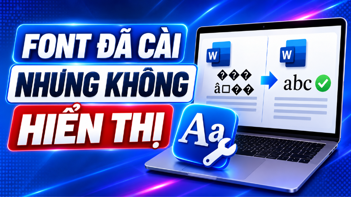 Font đã cài nhưng không hiển thị: Nguyên nhân và cách sửa