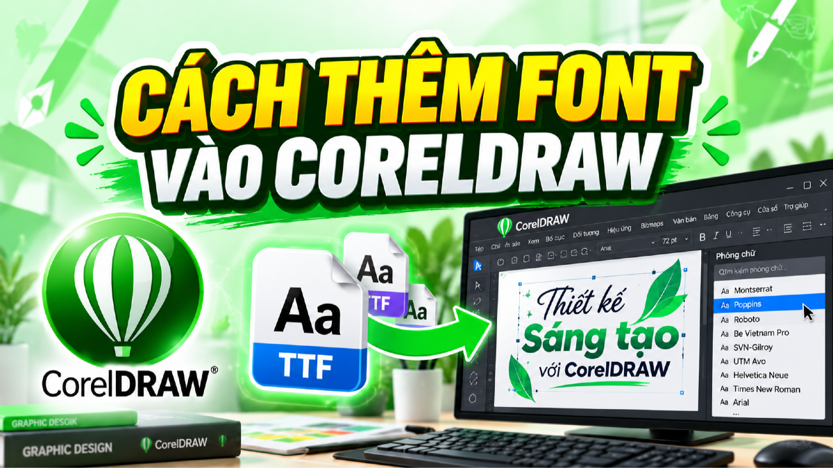 Cách thêm font vào CorelDRAW và xử lý lỗi font tiếng Việt khi in