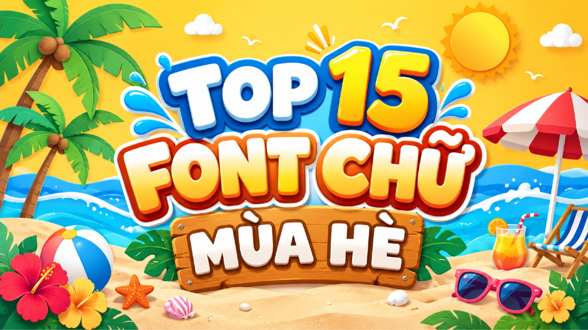 Top 15 font chữ mùa hè, du lịch biển và festival ngoài trời