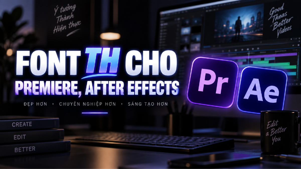 Top 15 font TH cho Premiere, After Effects và motion graphic