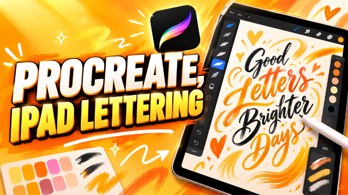 Font chữ cho Procreate, iPad lettering và thiết kế sticker số