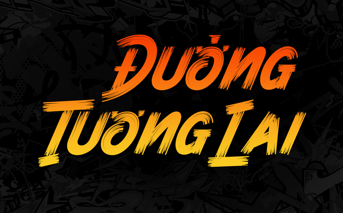 Font chữ Việt hóa phong cách brush script đậm nét TH Queen Rocker
