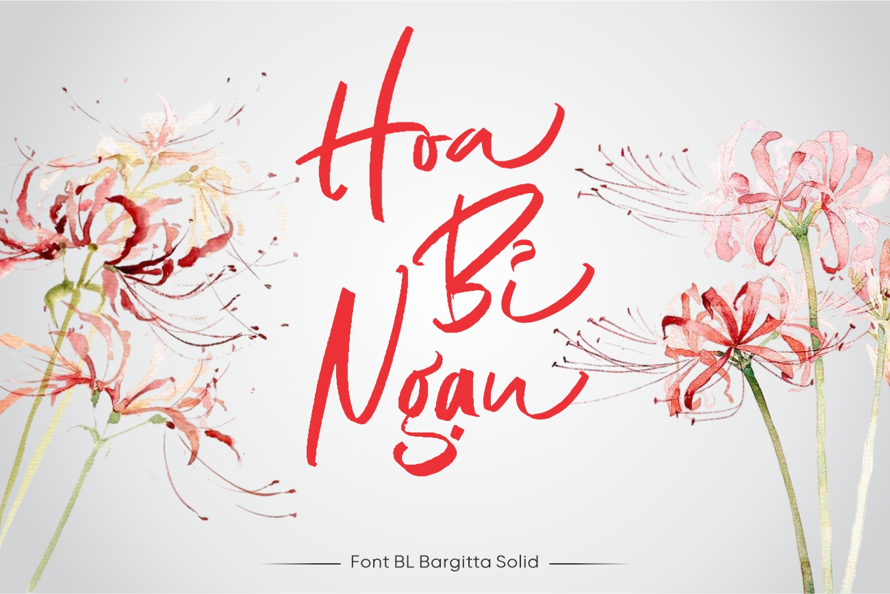 Font nét bút BL Bargitta Solid