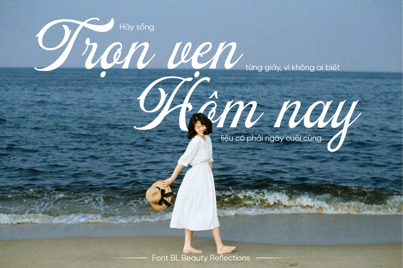 Bộ 2 font BL Beauty Reflections - Font chữ mềm mại uốn lượn