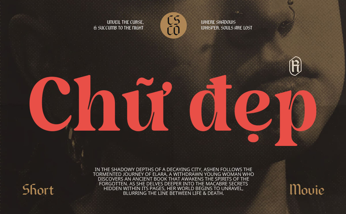 Font chữ phong cách cổ điển và sang trọng TH Castio Việt hóa