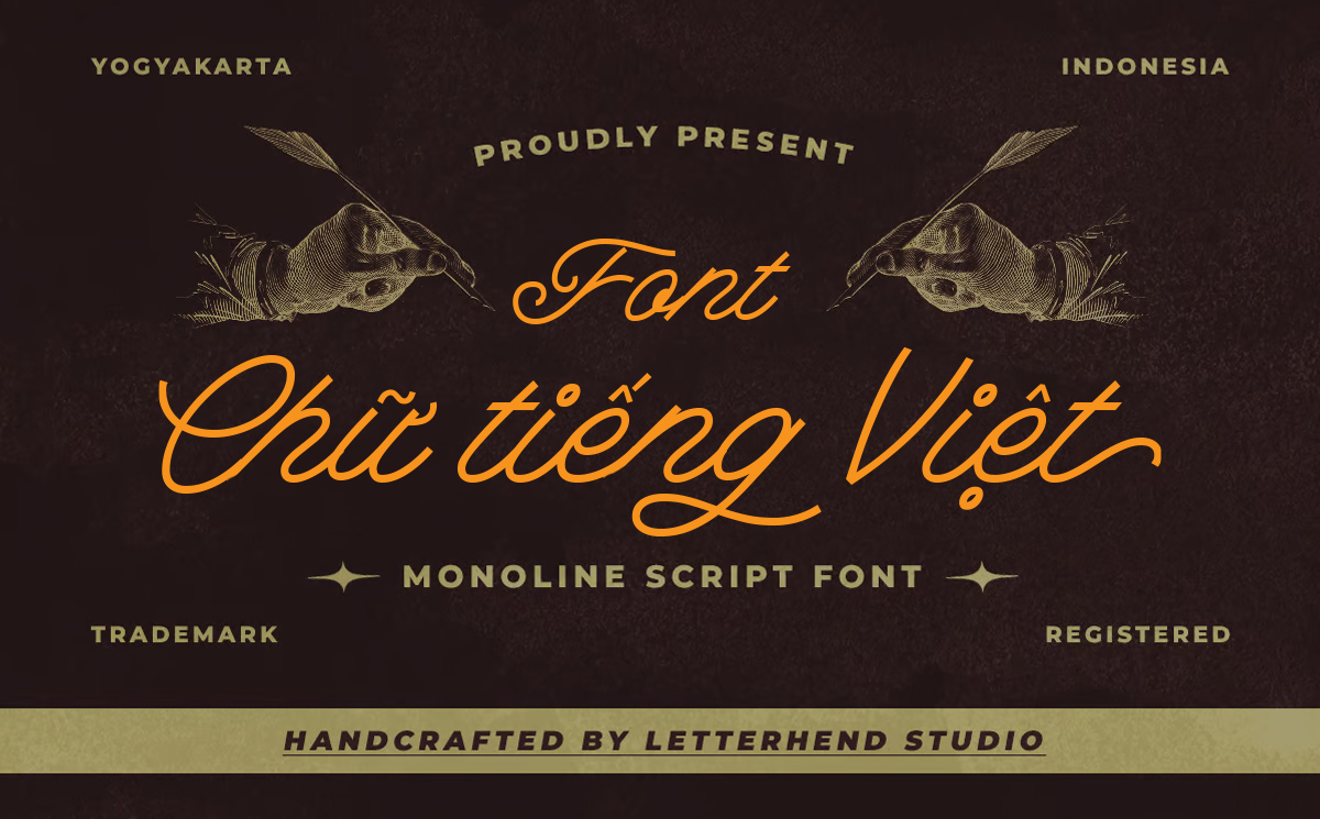 Font chữ script phong cách cổ điển Việt hóa TH Hildesheim