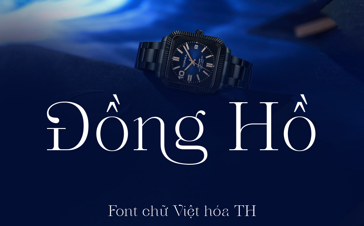 Font chữ Việt hóa TH Bevas phong cách luxury hiện đại