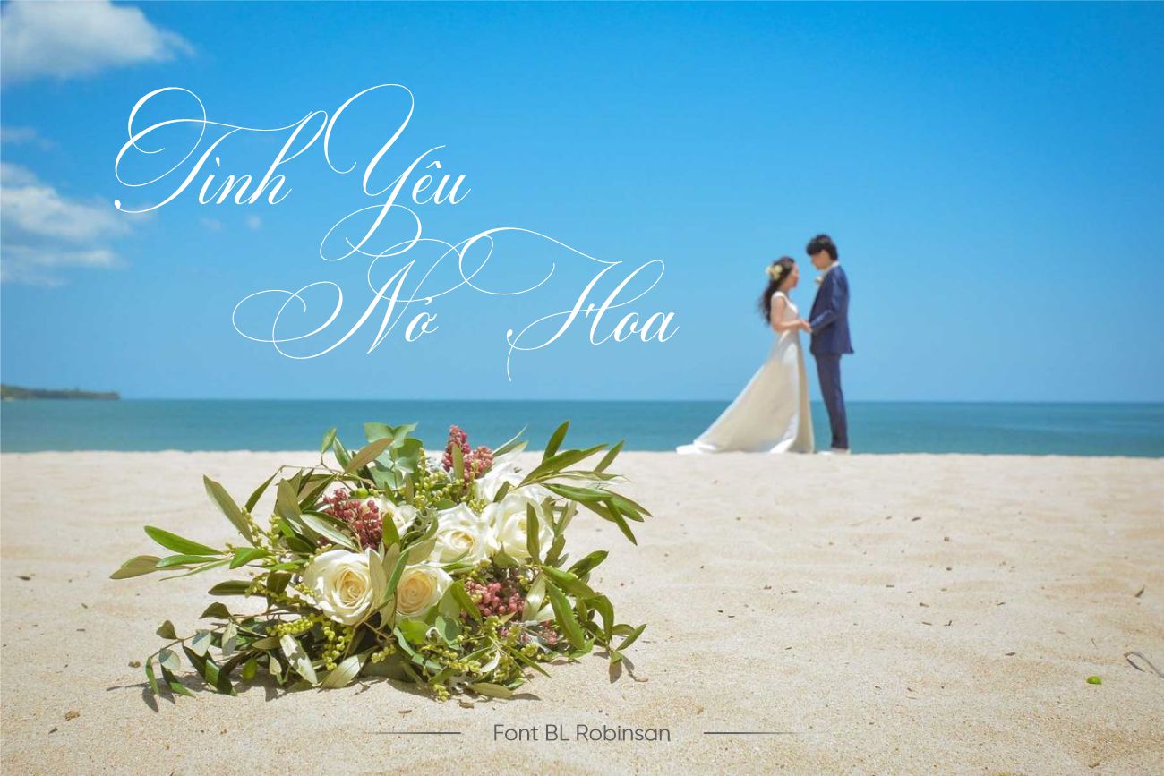 Font chữ thiệp cưới lãng mạn và nghệ thuật - BL Robinsan việt hóa